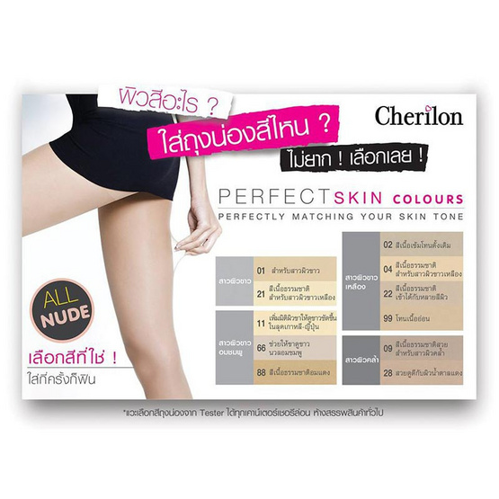 Cherilon เชอรีล่อน รุ่น NSA-CLICS Linen Sheer Support ถุงน่องเนื้อลินินเชียร์ Pack 6 คู่