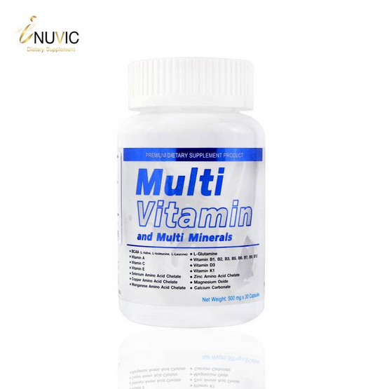 Inuvic Multivitamin and Minerals วิตามินและแร่ธาตุรวม บรรจุ 30 แคปซูล