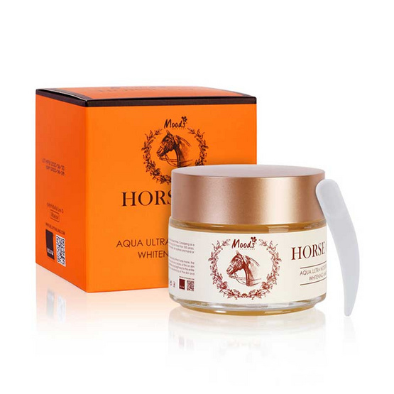 MOODS สลีปปิ้ง มาส์ก HORSE OIL AQUA ULTRA MOISTURIZING WHITENING MASK 100 มล.