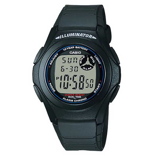 Casio นาฬิกาข้อมือ รุ่น F200W-1ADF อายุแบตเตอรี่ 10 ปี