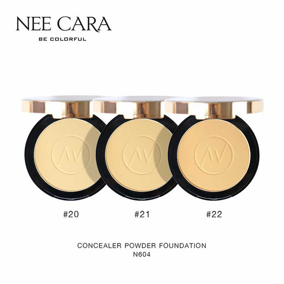 NEE CARA แป้งผสมรองพื้น SOFT LIGHT & COLORFUL POWDER CAKE 15g