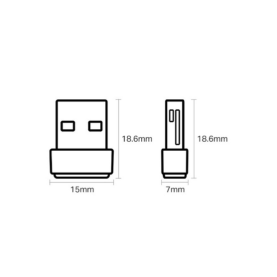 TP-Link USB อแดปเตอร์ รุ่น Archer-T2U NANO AC600 Dual Band High Gain Wireless