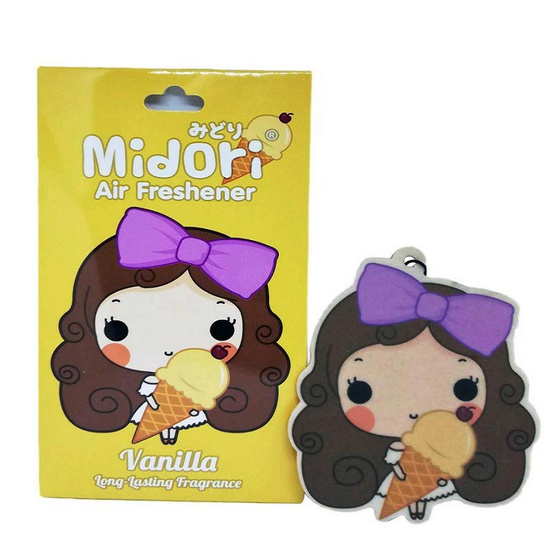 Midori Air Freshener แผ่นน้ำหอมปรับอากาศ กลิ่น Vanilla