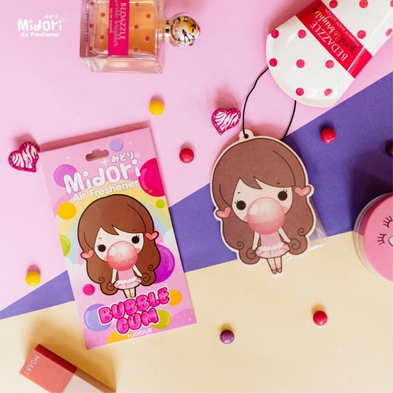 Midori Air Freshener แผ่นน้ำหอมปรับอากาศ กลิ่น Bubble Gum