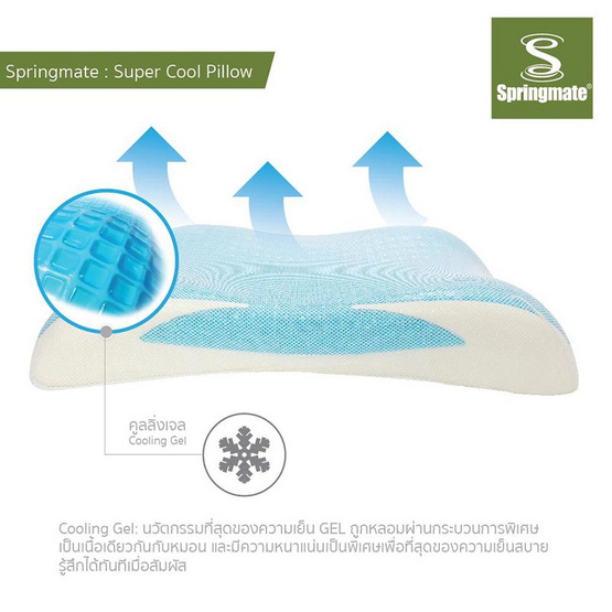 Springmate หมอนเมมโมรี่โฟม Super Cool Pillow