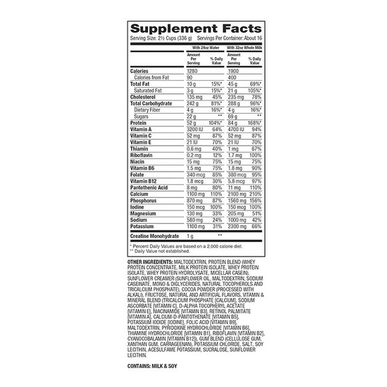 Dymatize Mass Whey Protein Protein (แมส เวย์โปรตีน) ขนาด 12 lbs รสช็อกโกแลต