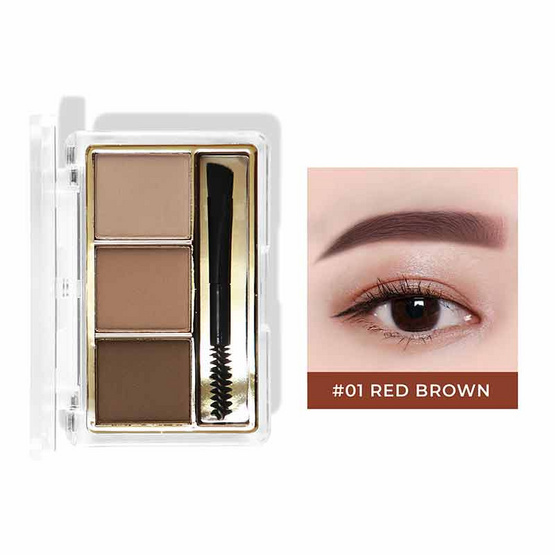 NEE CARA พาเลทคิ้วเนื้อฝุ่น 3 COLOR MIX BROW POWDER 4.5 กรัม