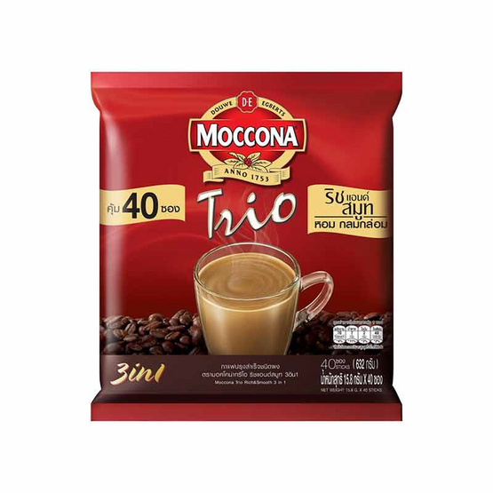 มอคโคน่า ทรีโอ กาแฟ 3in1 ริชแอนด์สมูท 632 กรัม (แพ็ก 40 ซอง)