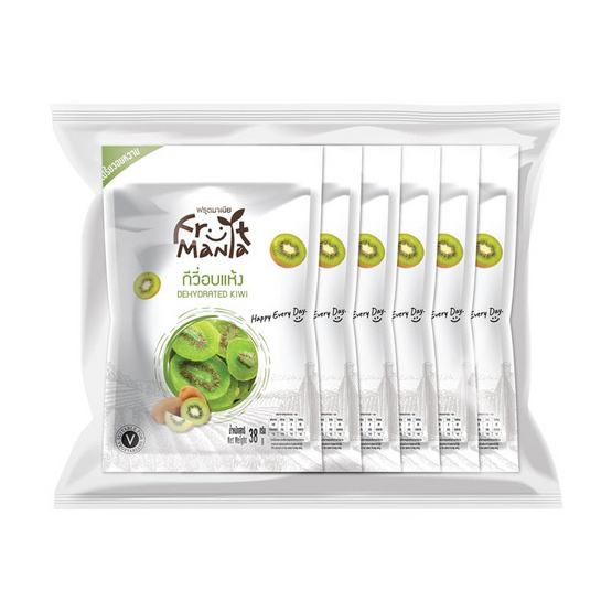 ฟรุตมาเนีย กีวี่อบแห้ง 38 กรัม (แพ็ก 6 ชิ้น)