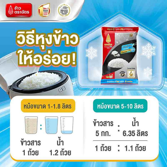 ฉัตร ข้าวหอมมะลิใหม่ 100% 1 กิโลกรัม (ยกลัง 6 ถุง) ฉัตร ข้าวหอมมะลิใหม่ 100% 1 กิโลกรัม (ยกลัง 6 ถุง)