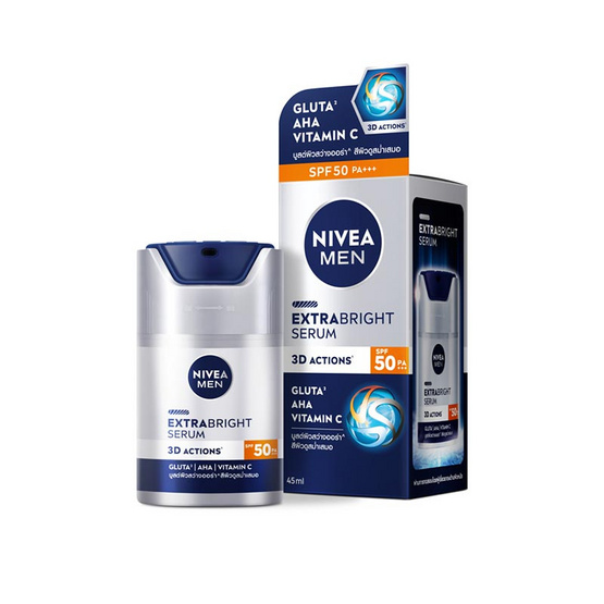นีเวีย เมน เอ็กซ์ตร้า ไบร์ท เซรั่ม SPF50 PA+++ 45 มล. นีเวีย เมน เอ็กซ์ตร้า ไบร์ท เซรั่ม SPF50 PA+++ 45 มล.