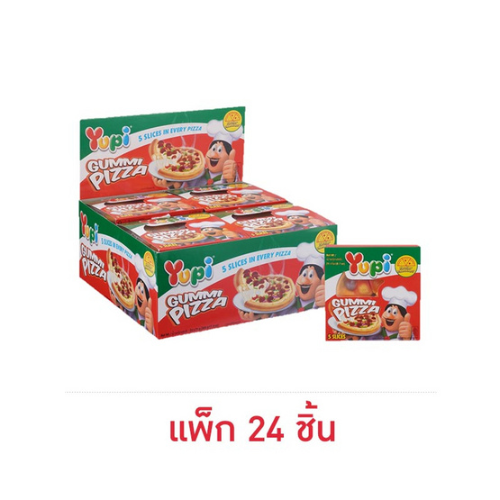 ยูปี้ กัมมี่พิซซ่า 21 กรัม (แพ็ก 24 ชิ้น)