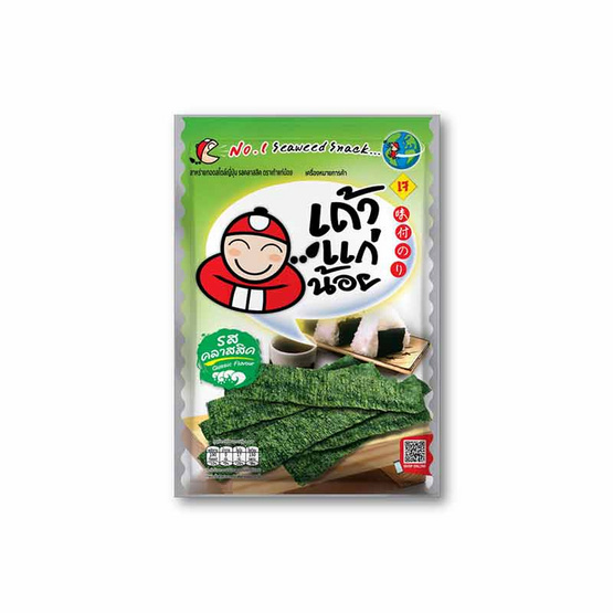 เถ้าแก่น้อย สาหร่ายทอด รสคลาสสิค 26 กรัม (แพ็ก 6 ชิ้น)