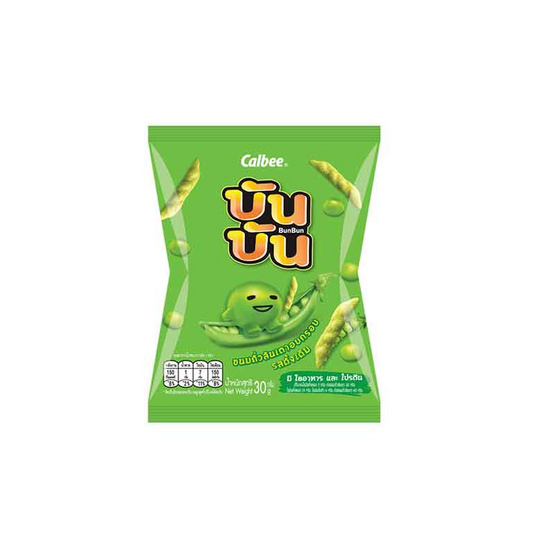 บันบัน ขนมถั่วลันเตาอบกรอบ รสดั้งเดิม 30 กรัม (ยกลัง 30 ซอง)