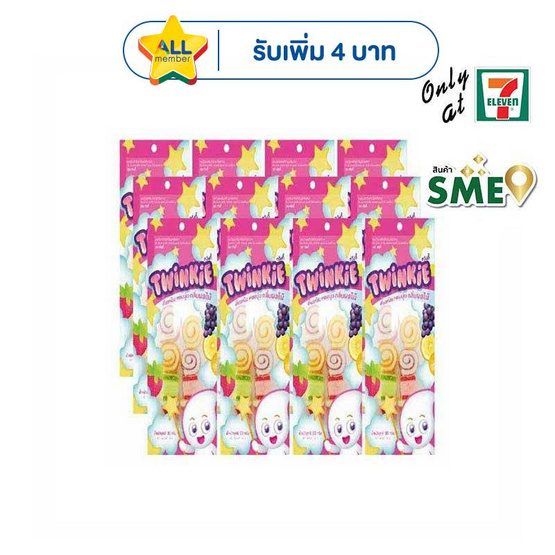 ทวิงกี้ เยลลี่กลิ่นผลไม้รวม 30 กรัม (แพ็ก 12 ชิ้น)