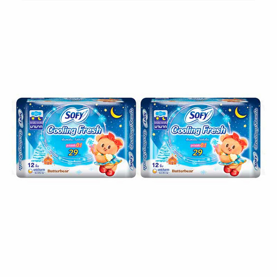 โซฟี คูลลิ่งเฟรชไนท์ซูเปอร์สลิม0.1 29ซม. (ห่อละ 12 ชิ้น)