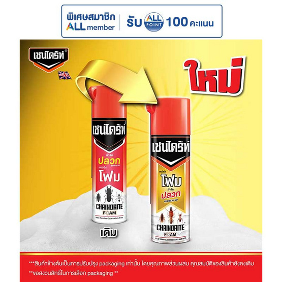 เชนไดร้ท์ โฟมกำจัดปลวก 250 มล.