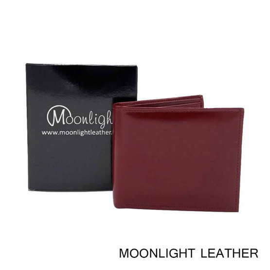 MOONLIGHT กระเป๋าสตางค์หนังวัวแท้ สำหรับผู้ชาย  รุ่น Boss สีแดง