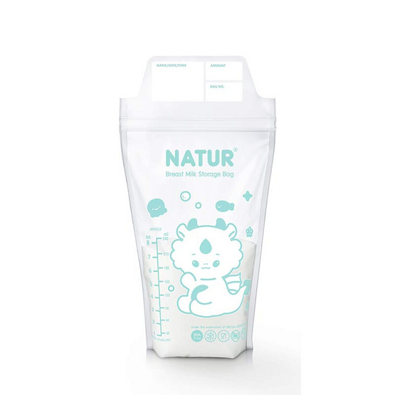 NATUR ถุงเก็บน้ำนมแม่ 8oz แพ็ก 20 ถุง
