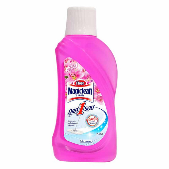 มาจิคลีน น้ำยาถูพื้น สีชมพู 500 มล.ขวด (แพ็ก 3 ชิ้น)