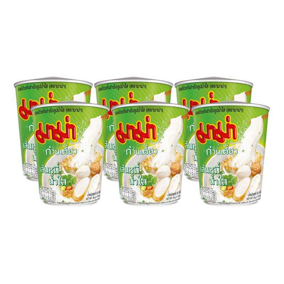 มาม่าคัพ เส้นหมี่น้ำใส 50 กรัม (แพ็ก 6 ชิ้น)