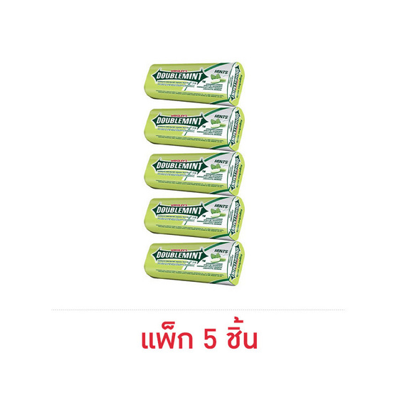 ริกลี่ย์ ดับเบิ้ลมินต์ เม็ดอมชูการ์ฟรีกลิ่นสเปียร์มินต์ 23.8 กรัม (แพ็ก 5 ชิ้น)