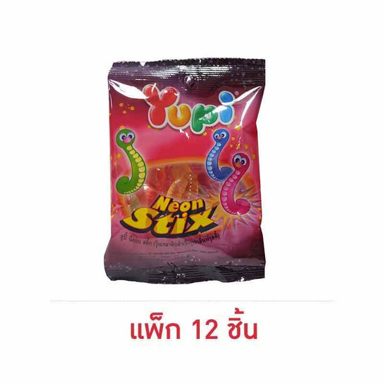 ยูปี้ กัมมี่นีออนสติ๊ก 40 กรัม (แพ็ก 12 ชิ้น)