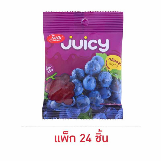 เจลฟี่ จู๊ซซี่ เยลลี่รสองุ่น 30 กรัม (แพ็ก 24 ชิ้น)