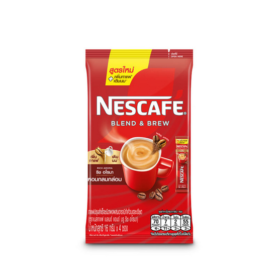 เนสกาแฟ 3in1 เบลนด์แอนด์บรู ริช อโรมา 68 กรัม (17 กรัม x 4 ซอง) แพ็ก 10 ถุง
