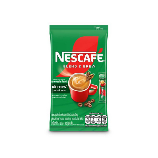 เนสกาแฟ 3in1 เบลนด์แอนด์บรู เอสเปรสโซ โรสต์ 60.4 กรัม (15.1 กรัม x 4 ซอง) แพ็ก 10 ถุง เนสกาแฟ 3in1 เบลนด์แอนด์บรู เอสเปรสโซ โรสต์ 60.4 กรัม (15.1 กรัม x 4 ซอง) แพ็ก 10 ถุง