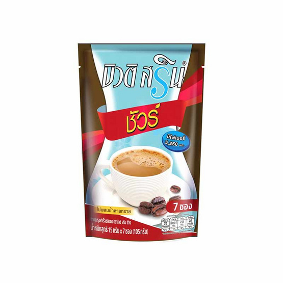 บิวติสริน ชัวร์ กาแฟ 3in1 105 กรัม (15 กรัม x 7 ซอง) บิวติสริน ชัวร์ กาแฟ 3in1 105 กรัม (15 กรัม x 7 ซอง)