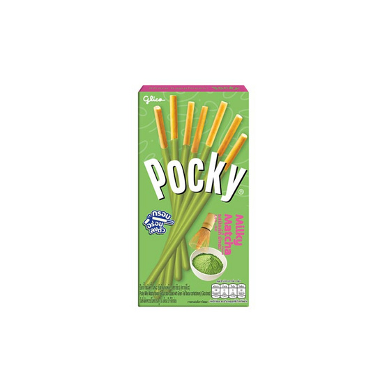 กูลิโกะป๊อกกี้ บิสกิตแท่งเคลือบรสมิลค์กี้ มัทฉะ 35 กรัม (แพ็ก 10 กล่อง)