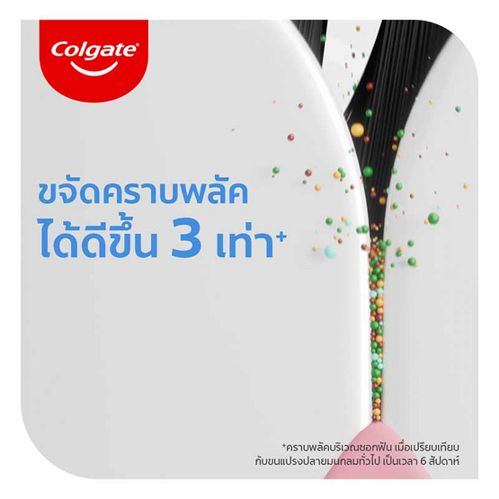 คอลเกต แปรงสีฟัน สลิมซอฟท์ชาร์โคลสไปรัล (แพ็ก 6 ด้าม) คละสี