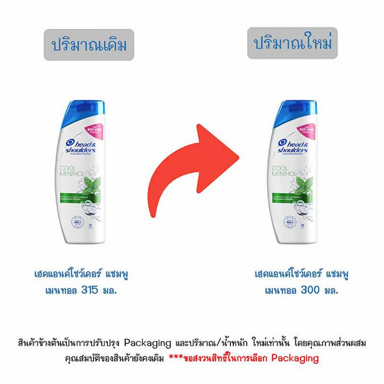 เฮดแอนด์โชว์เดอร์ แชมพู เมนทอล 300 มล.