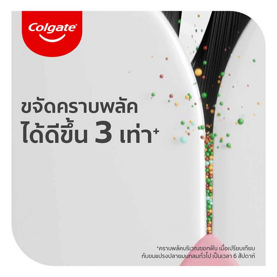 คอลเกต แปรงสีฟัน สลิมซอฟท์ชาร์โคล คละสี (แพ็ก 6 ด้าม)