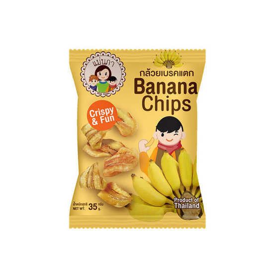 แม่นภา กล้วยเบรคแตก 35 กรัม (แพ็ก 6 ชิ้น)