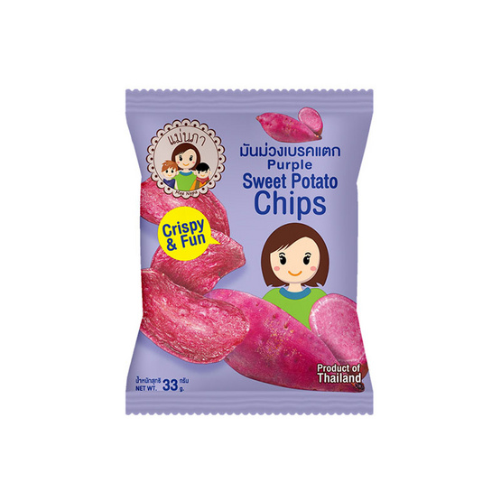 แม่นภา มันม่วงเบรคแตก 33 กรัม (แพ็ก 6 ชิ้น)