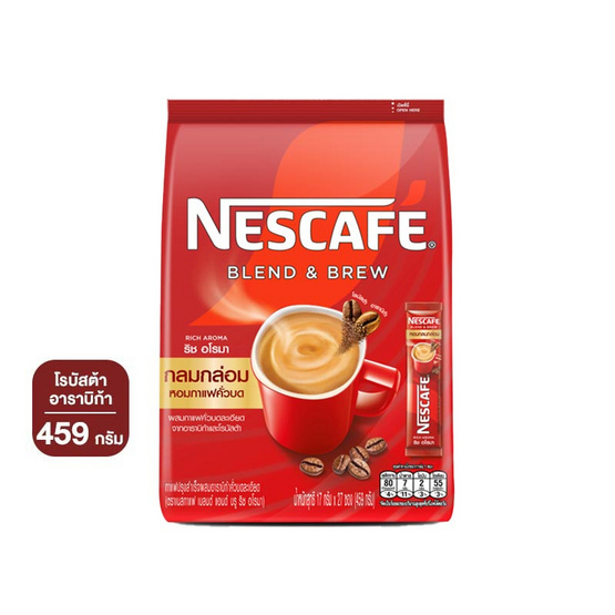 เนสกาแฟ 3in1 เบลนด์แอนด์บรู ริช อโรมา 459 กรัม (17กรัม x 27 ซอง) เนสกาแฟ 3in1 เบลนด์แอนด์บรู ริช อโรมา 459 กรัม (17กรัม x 27 ซอง)