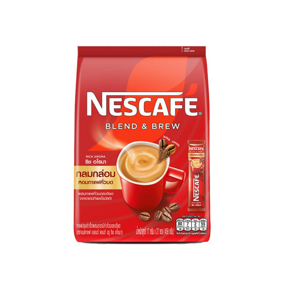 เนสกาแฟ 3in1 เบลนด์แอนด์บรู ริช อโรมา 459 กรัม (17กรัม x 27 ซอง) เนสกาแฟ 3in1 เบลนด์แอนด์บรู ริช อโรมา 459 กรัม (17กรัม x 27 ซอง)