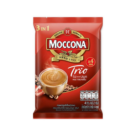 มอคโคน่า กาแฟ 3in1 ริชแอนด์สมูท 63.2 กรัม (15.8 กรัม x 4ซอง) แพ็ก 12 ถุง มอคโคน่า กาแฟ 3in1 ริชแอนด์สมูท 63.2 กรัม (15.8 กรัม x 4ซอง) แพ็ก 12 ถุง