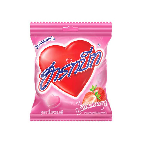 ฮาร์ทบีท ลูกอมกลิ่นสตรอเบอร์รี่ 19.6 กรัม (แพ็ก 12 ถุง)