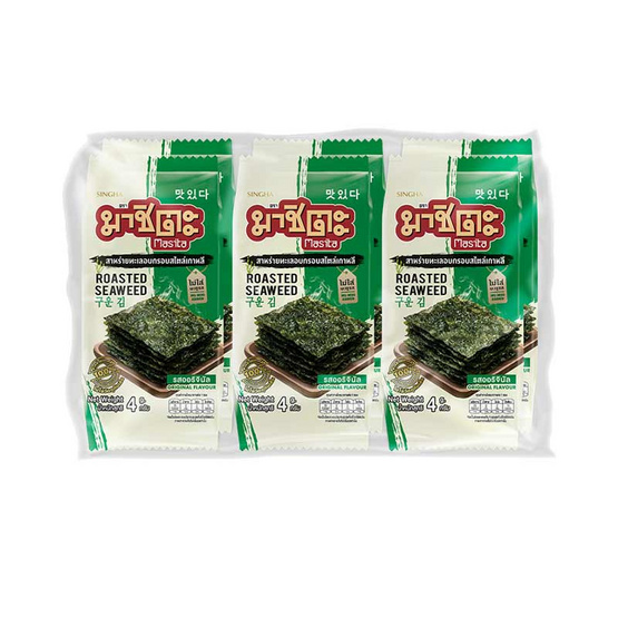 มาชิตะ สาหร่ายอบ รสออริจินัล 4 กรัม (แพ็ก 6 ชิ้น)