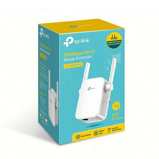 TP-Link อุปกรณ์ขยายสัญญาณ Wi-Fi  TL-WA855RE 300Mbps Wi-Fi Range Extender