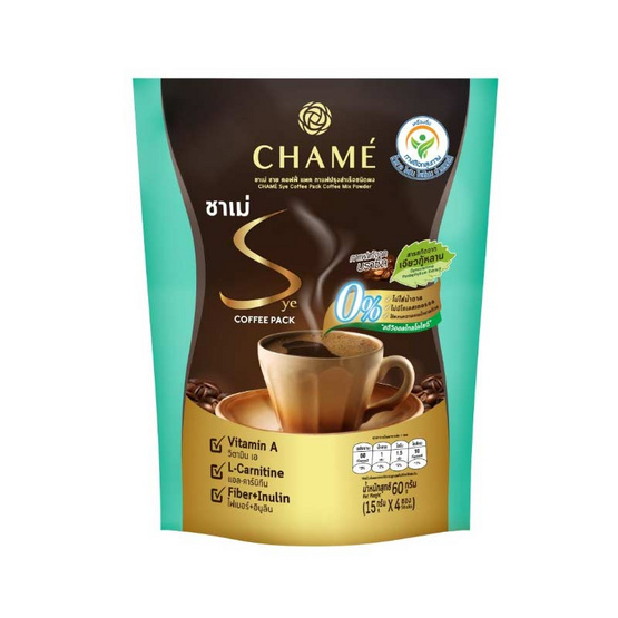 ชาเม่ชาย คอฟฟี่แพค กาแฟปรุงสำเร็จชนิดผง 60 กรัม (15 กรัม x 4 ซอง) แพ็ก 3 ถุง