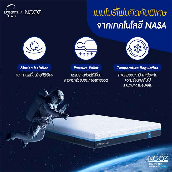 Nooz ที่นอนเมมโมรี่โฟม Cool Gel Memory Foam รุ่น Evening Evo  ความหนา 7 นิ้ว