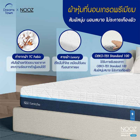 Nooz ที่นอนเมมโมรี่โฟม Cool Gel Memory Foam รุ่น Evening Evo  ความหนา 7 นิ้ว