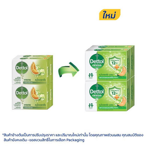 เดทตอล สบู่ก้อน ไฮเดรทติ้ง 60 กรัม (แพ็ก 4 ก้อน) เดทตอล สบู่ก้อน ไฮเดรทติ้ง 60 กรัม (แพ็ก 4 ก้อน)