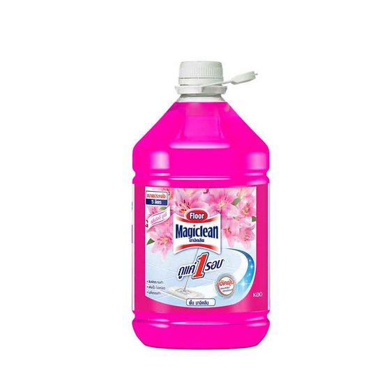 มาจิคลีน ทำความสะอาดพื้น ลิลลี่บูเก้ สีชมพู 5000 มล.