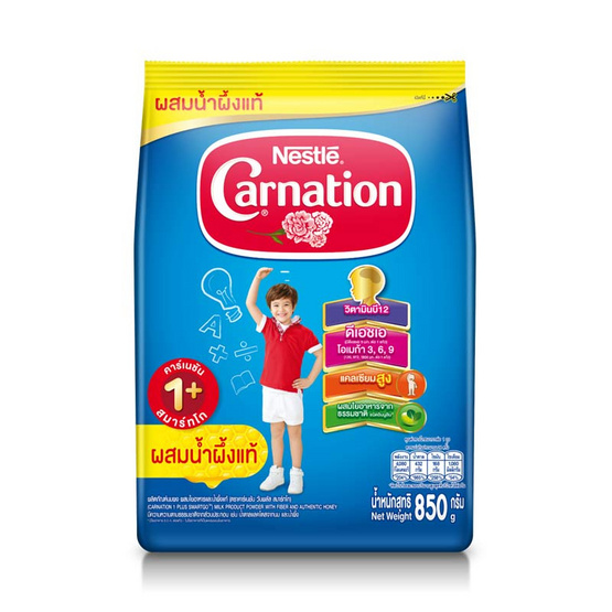 นมผงคาร์เนชั่น 1 พลัส สูตร3 รสน้ำผึ้ง 850 กรัม