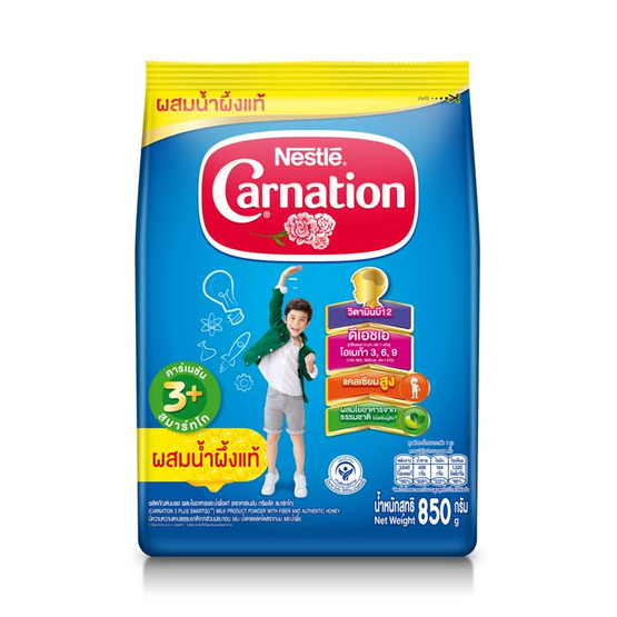 นมผงคาร์เนชั่น 3 พลัส สูตร4 รสน้ำผึ้ง 850 กรัม